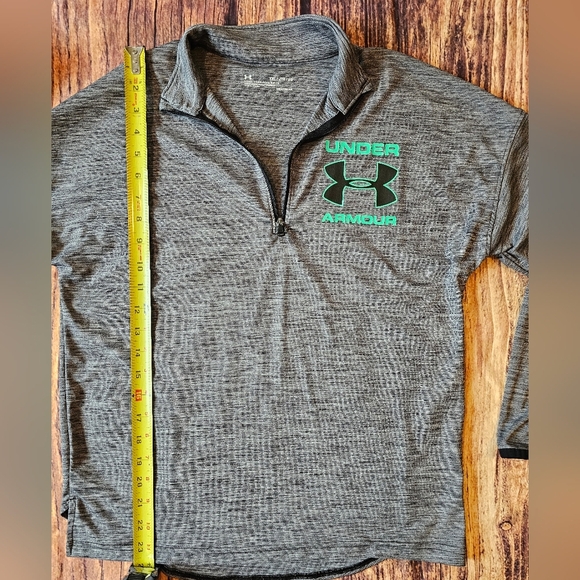 Under Armour Youth XL Heatgear Loose Quarter Zip Pullover Lightweight Logo - Picture 4 of 6